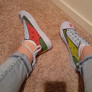 Customized spongebob airwalk shoes